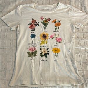 Fifth Sun Cream Graphic Fitted Short Sleeve Tee